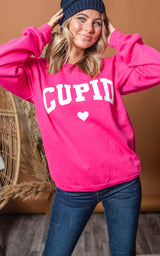 Cupid Heart Crewneck Sweatshirt** - Final Sale