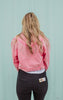 Pink Chevron Rhinestone Fringe Denim Jacket