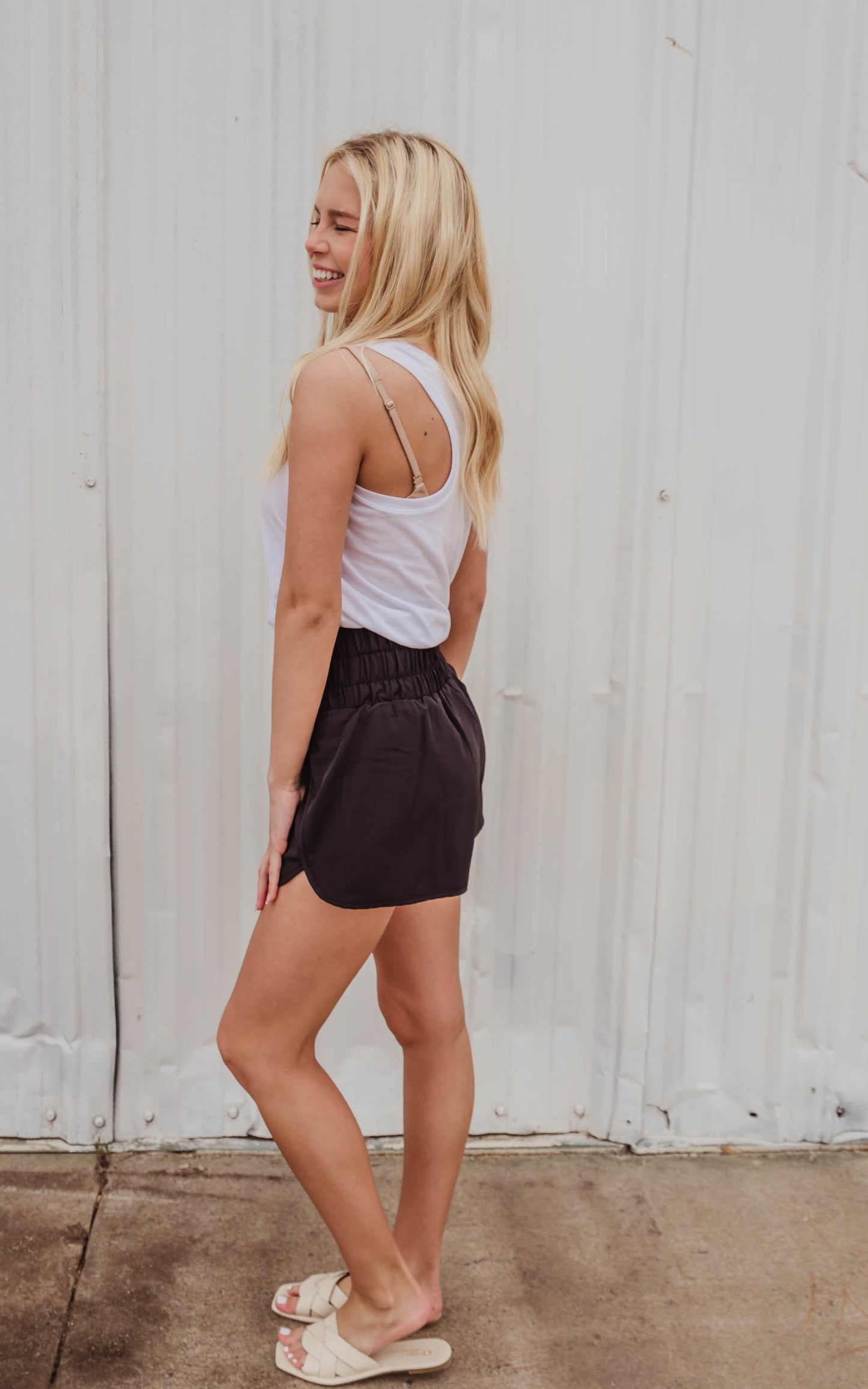 Smocked Waist Running Shorts - Final Sale*