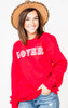  Lover Sweatshirt - Red, CLOTHING, BAD HABIT APPAREL, BAD HABIT BOUTIQUE 