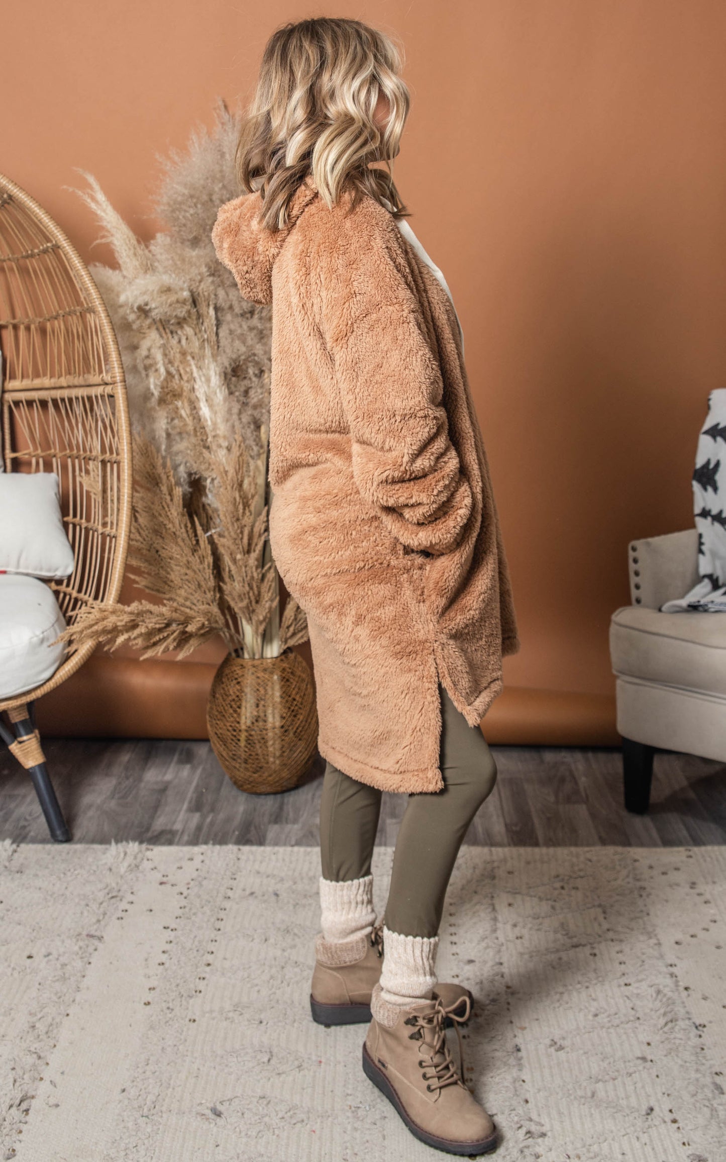 Cuddle Me Hard Sherpa Hoodie Tunic - Final Sale