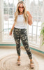 High Rise Distressed Ankle Joggers - Ripped Camo