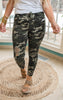 High Rise Distressed Ankle Joggers - Ripped Camo