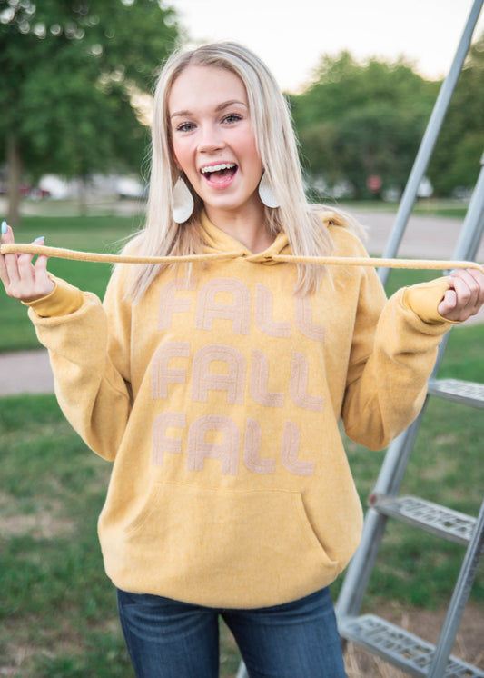  Fall, Fall, Fall Hoodie - Honey Mustard, CLOTHING, BAD HABIT APPAREL, BAD HABIT BOUTIQUE 