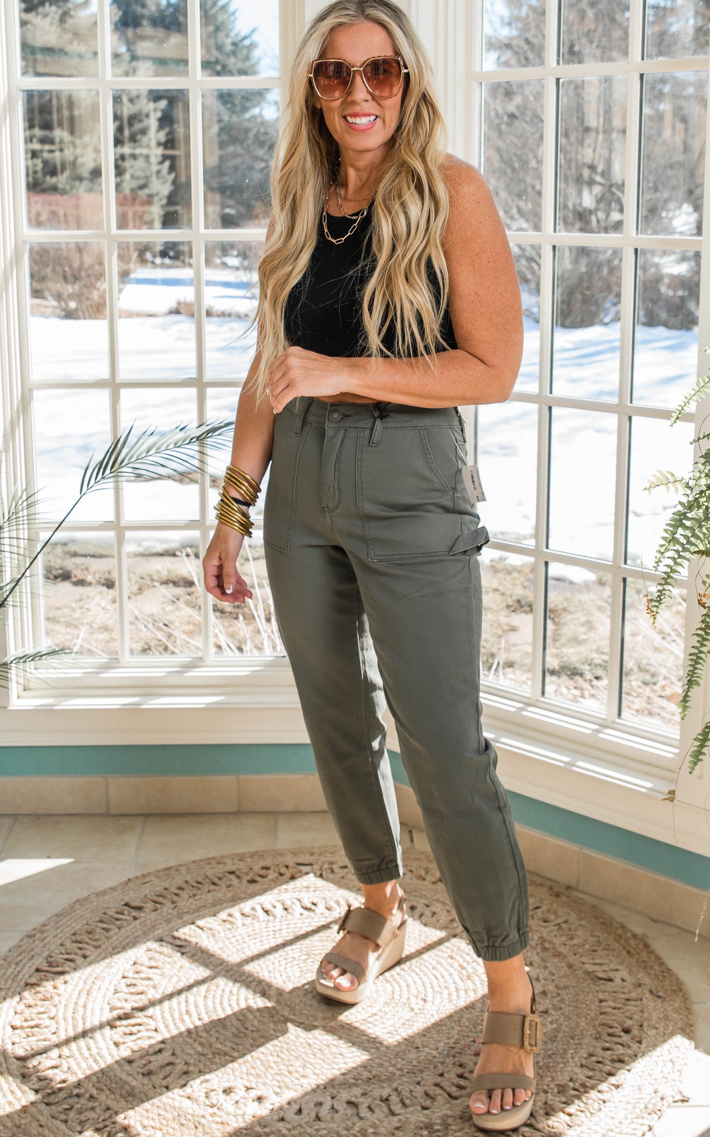 OLIVE High Rise Joggers - YMI