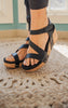 Spring Fling Wedges BLACK by Corkys