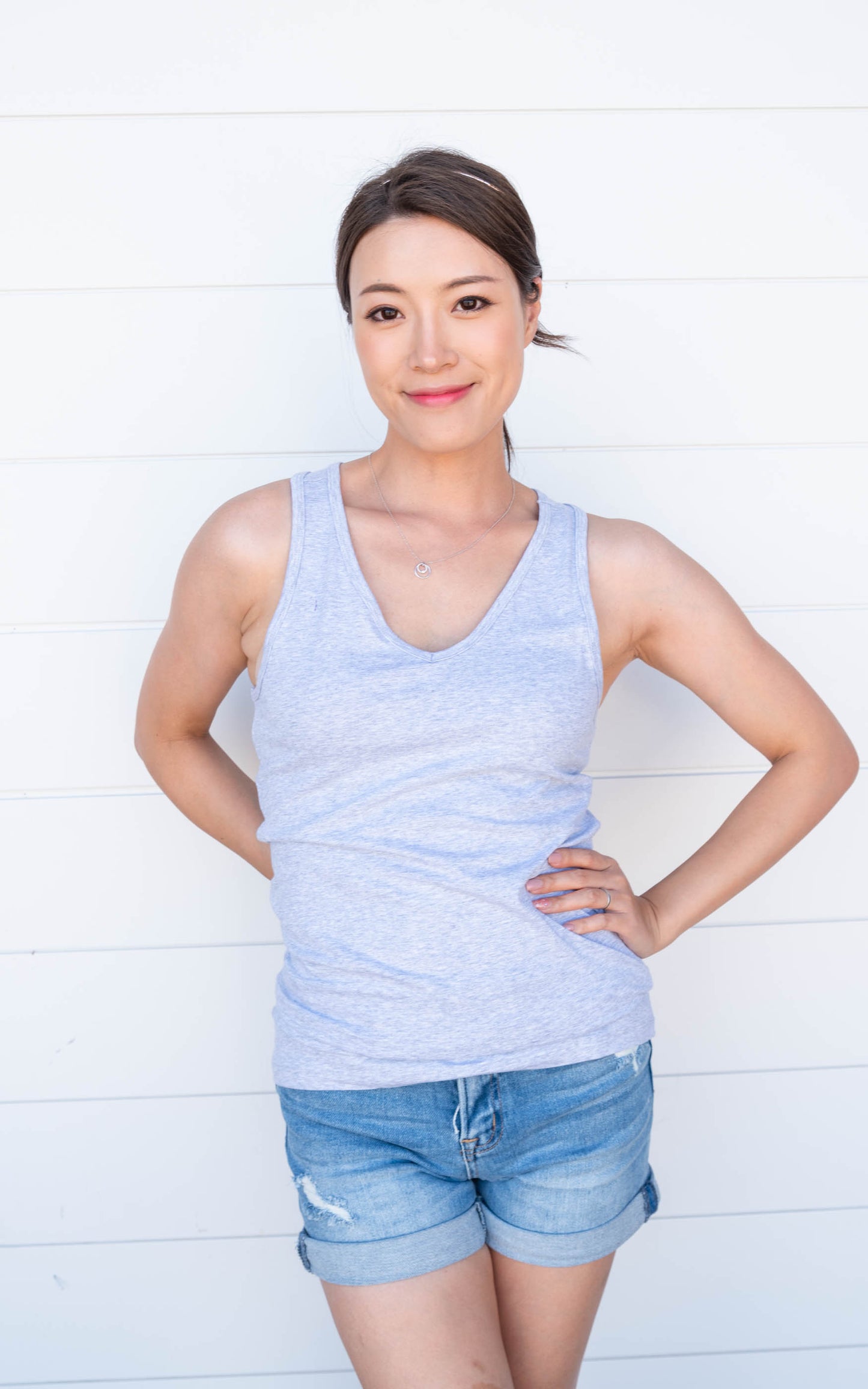 heather grey tank 