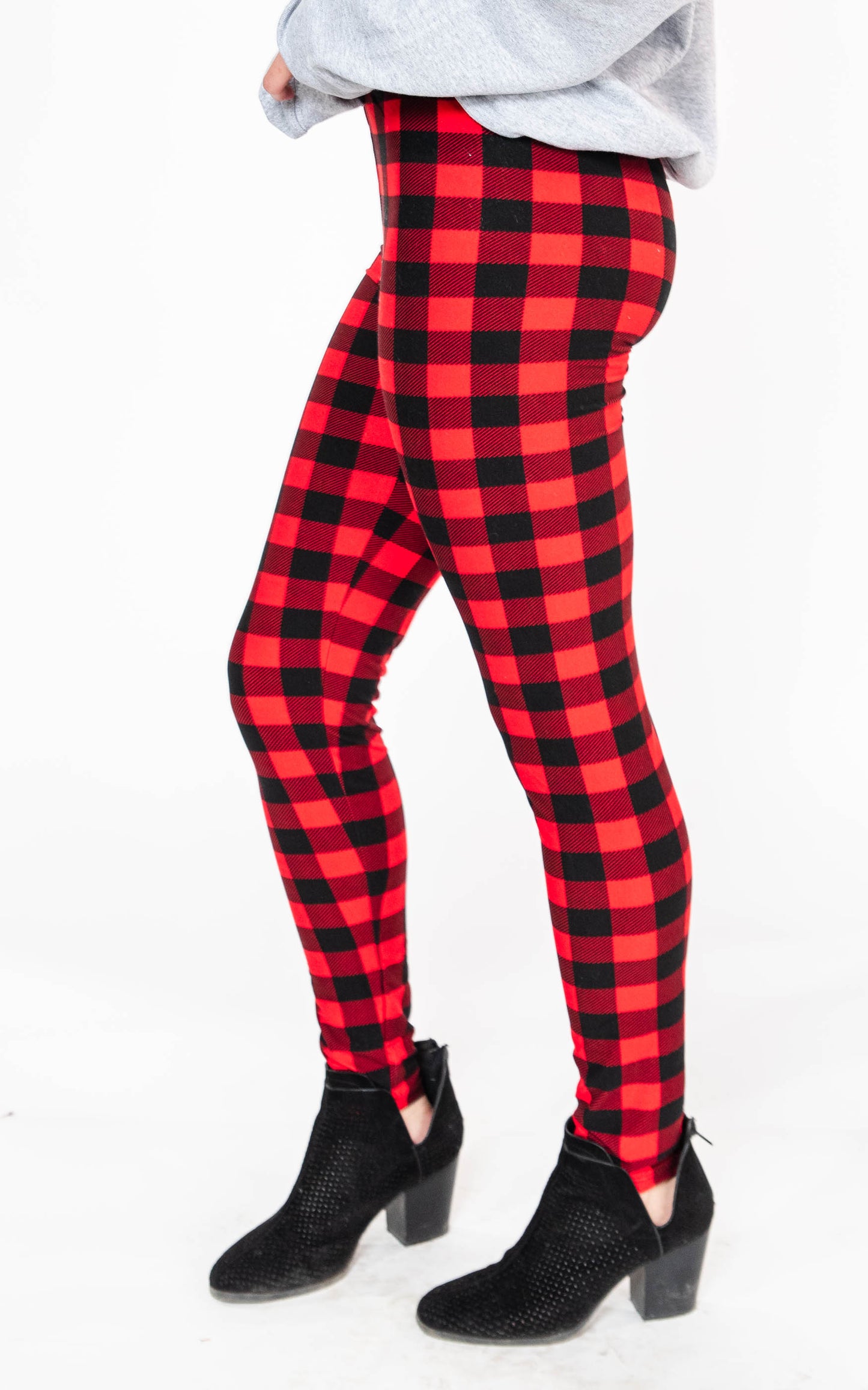  Buffalo Plaid Leggings, CLOTHING, Leggings Depot, BAD HABIT BOUTIQUE 