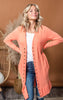 spring snap button long cardigan 