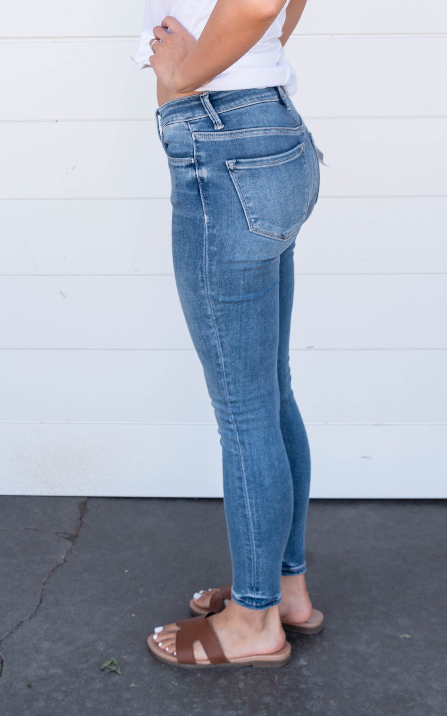 Super Soft Mid Rise Crop Skinny Jean - Flying Monkey - Final Sale