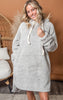 oversized sherpa tunic 