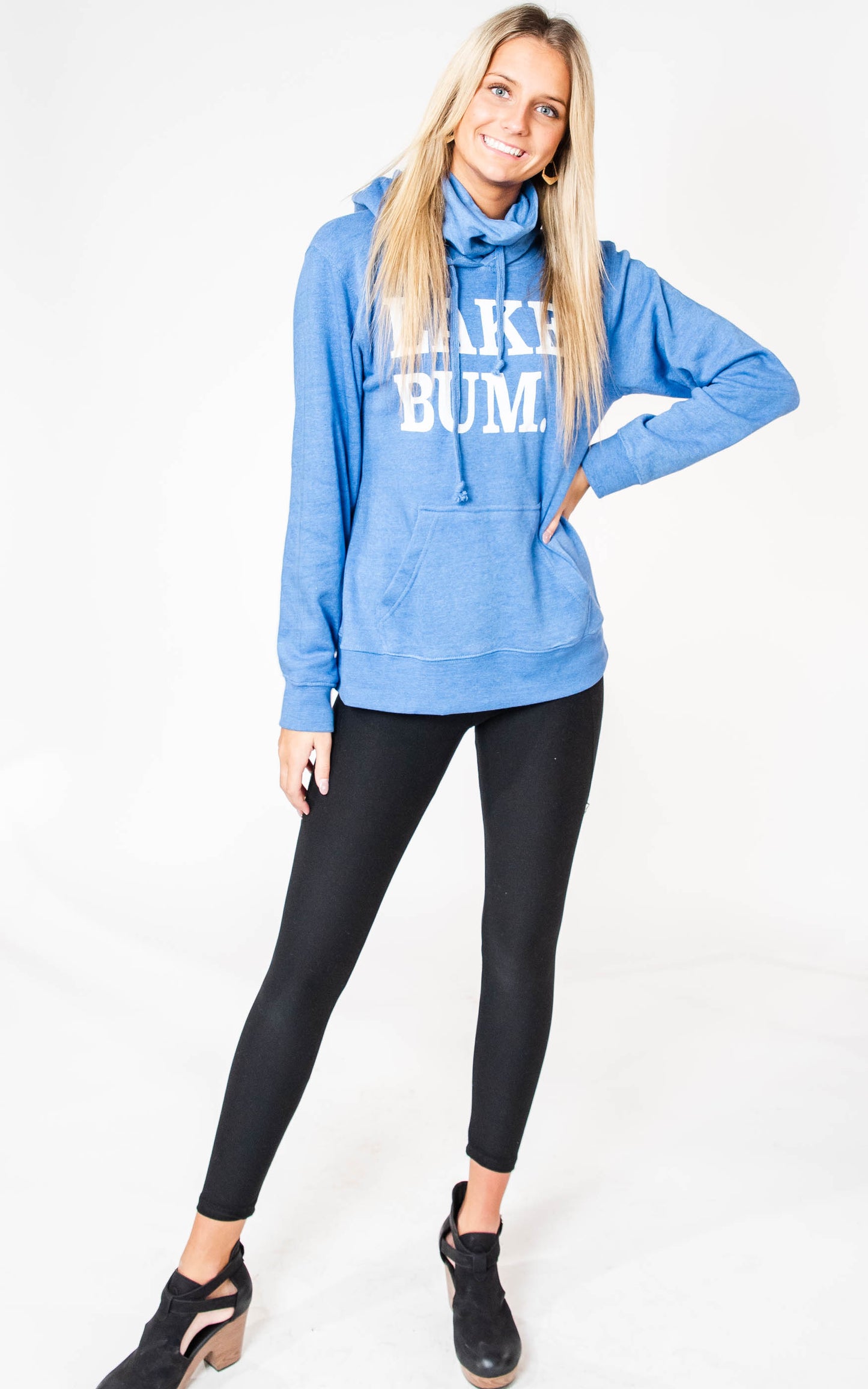  Lake Bum Hoodie w/ Gaitor - Blue, CLOTHING, BAD HABIT APPAREL, BAD HABIT BOUTIQUE 