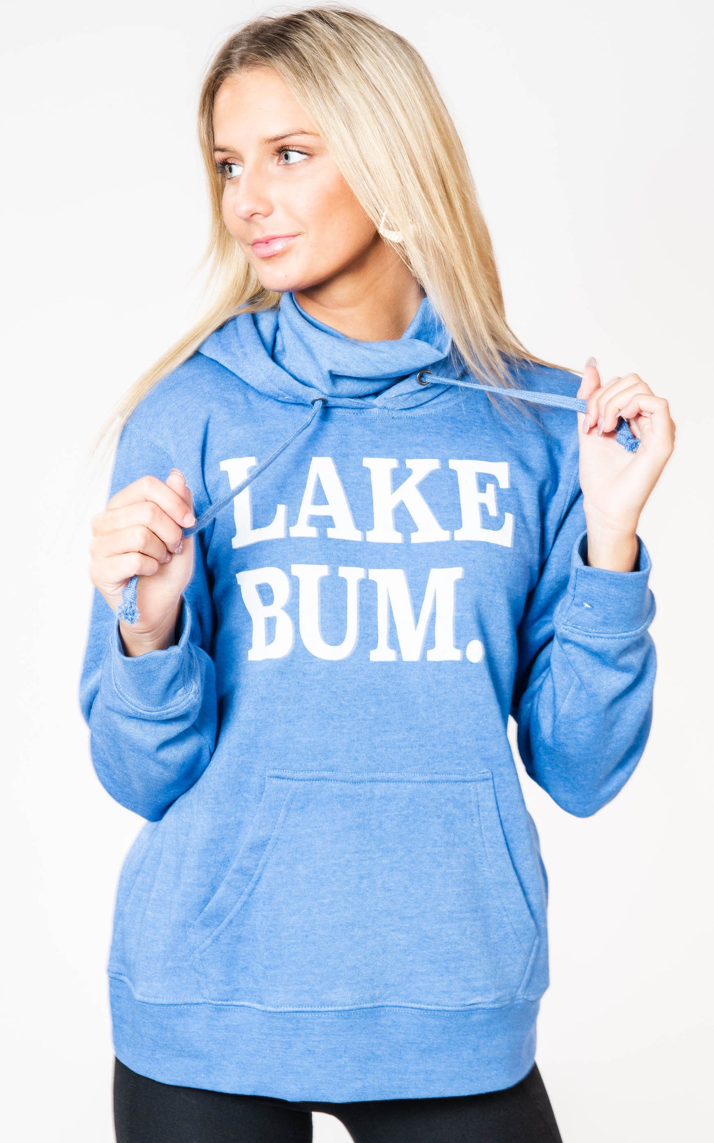  Lake Bum Hoodie w/ Gaitor - Blue, CLOTHING, BAD HABIT APPAREL, BAD HABIT BOUTIQUE 