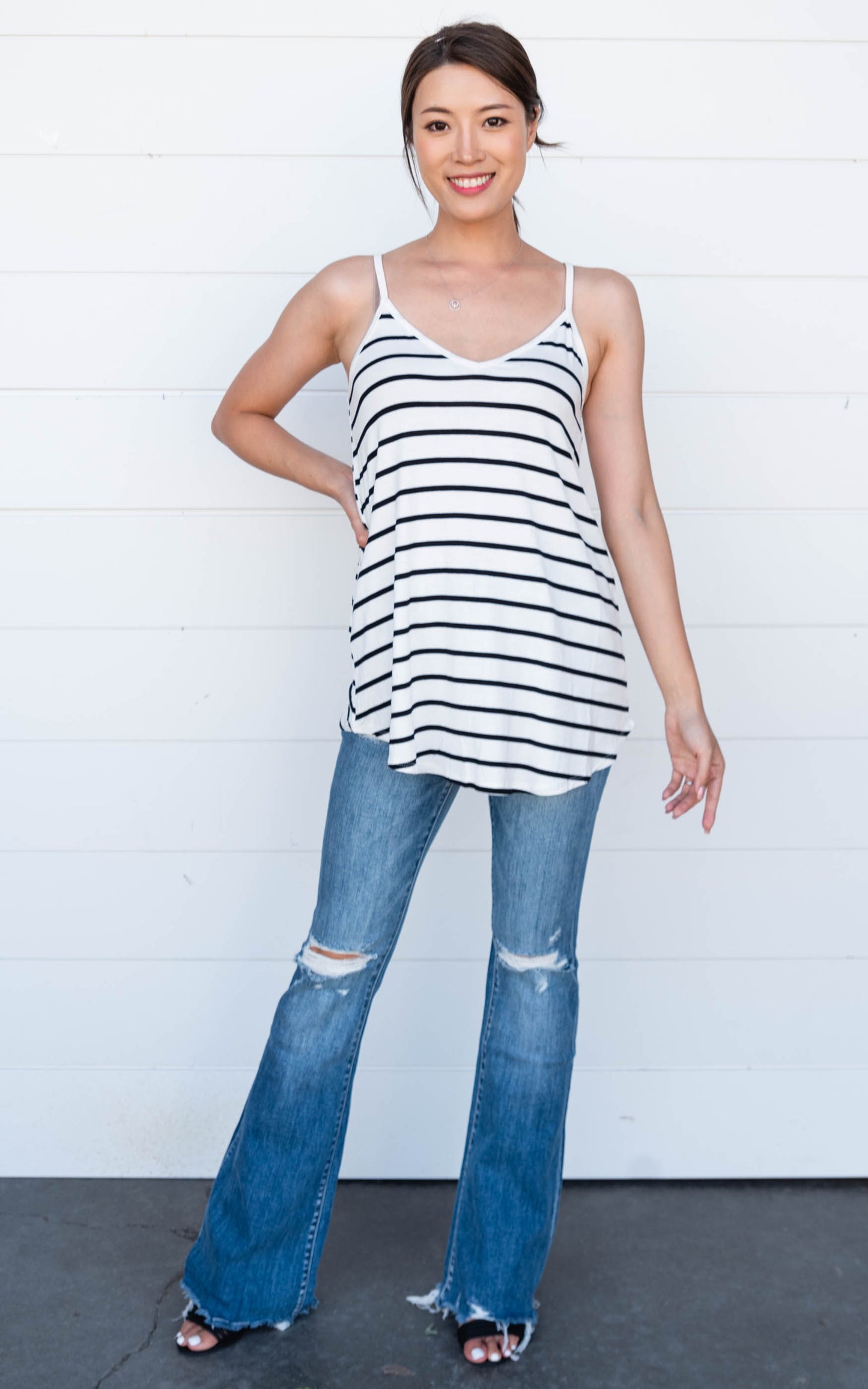 Sara's Steals and Deals Striped Reversible Tank - Final Sale*