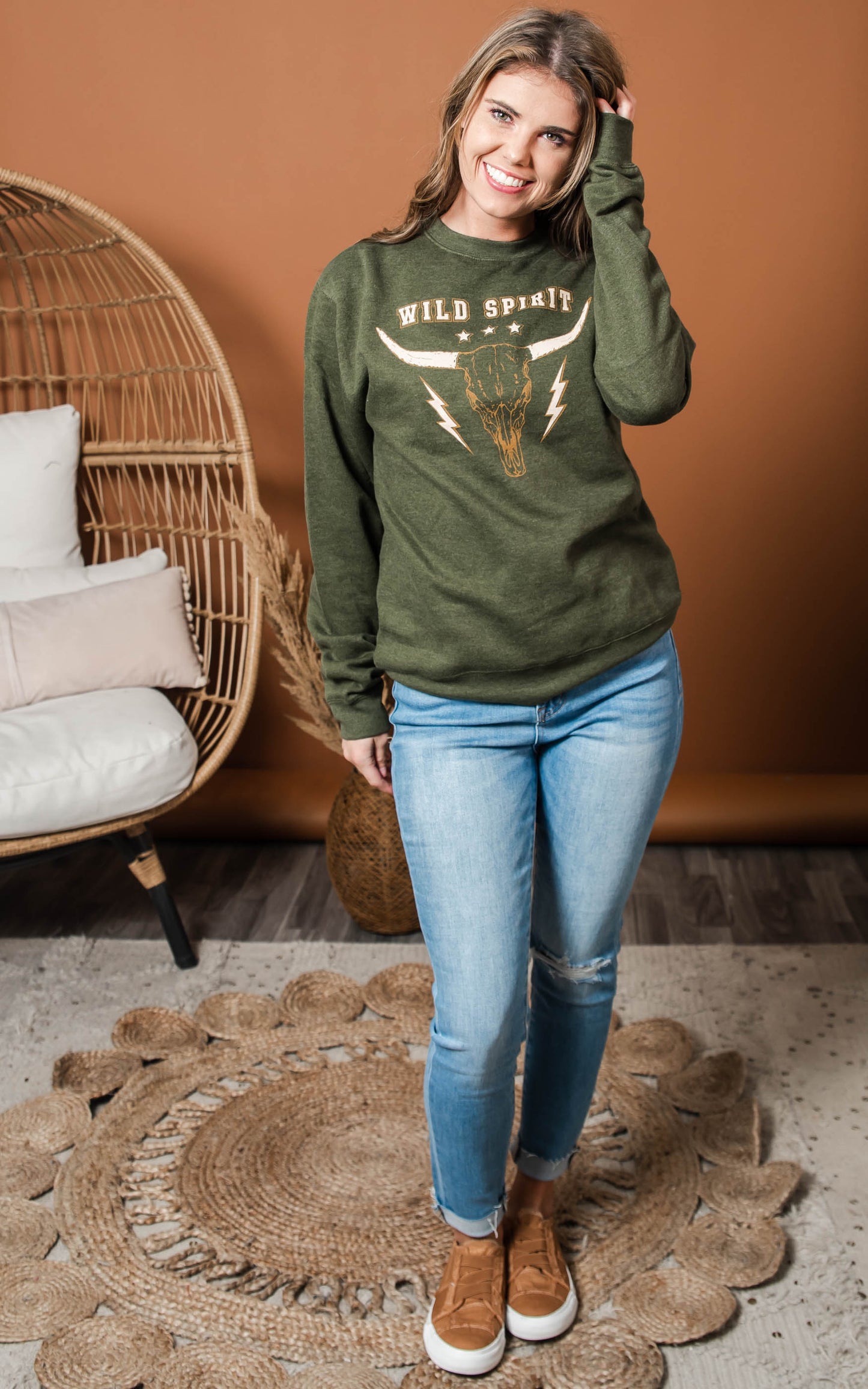 wild spirit crew sweater