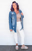 Distressed Denim Shirt Jacket - Final Sale*