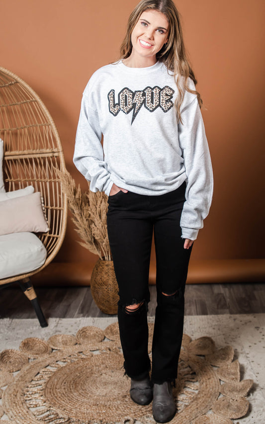 love lightning bolt sweatshirt