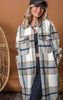 plaid shacket duster 