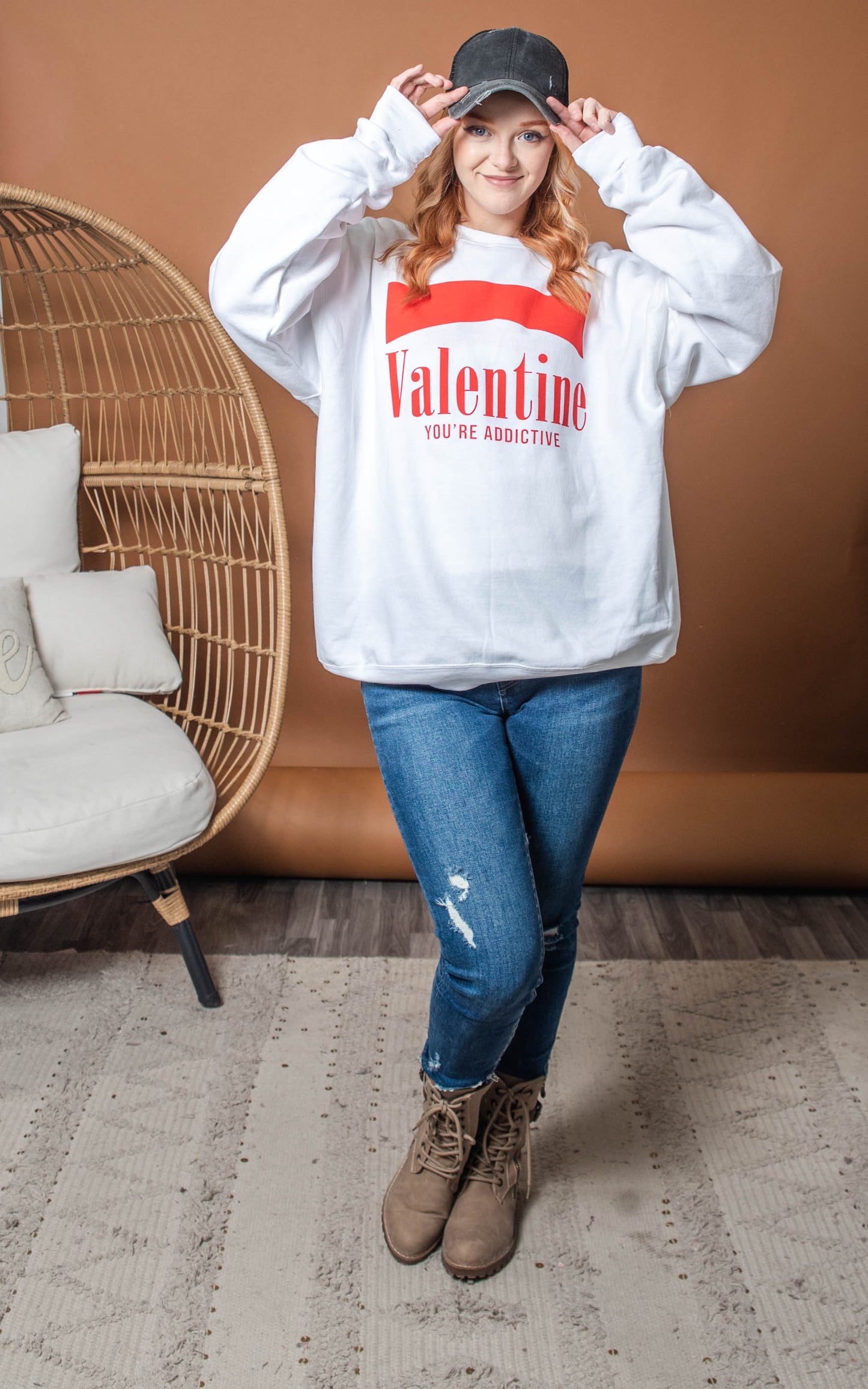 You're Addictive Valentine Crewneck** - Final Sale