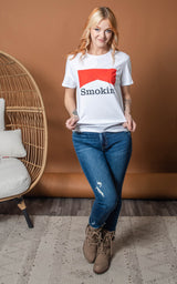 smoking valentine graphic t-shirt 
