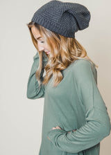  Waffle Knit Slouchy Beanie, ACCESSORIES, Leto, BAD HABIT BOUTIQUE 