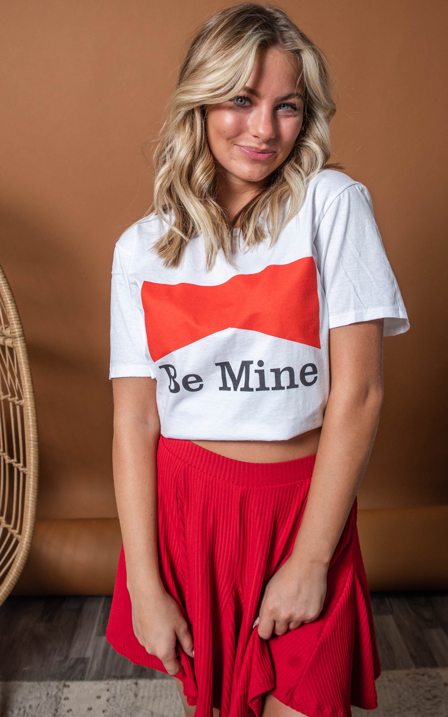 be mine valentine short sleeve top 