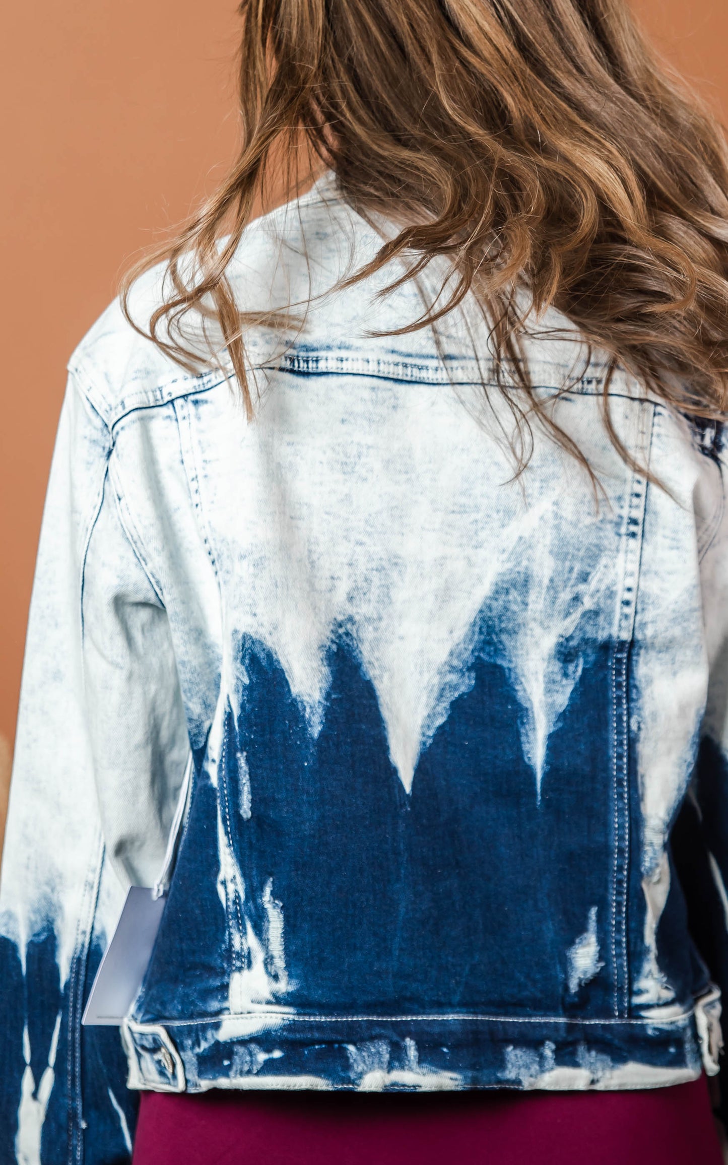 STRETCH CLASSIC CROP JACKET W TIE DYE | VERVET - FINAL SALE