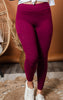 burgundy moto leggings