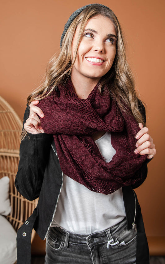 open grid infinity scarf