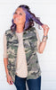 olive green camo vest 