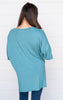 dusty teal luxe tee 