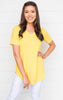 zenana yellow v-neck tee 