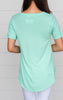 mint v-neck tee 