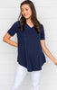 navy short sleeve top 