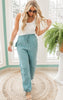 High Waisted Solid Woven Pants