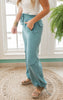 Linen High Waisted Solid Woven Pants