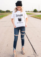  Salem Kettle Co. Graphic T-shirt -White, CLOTHING, BAD HABIT APPAREL, BAD HABIT BOUTIQUE 