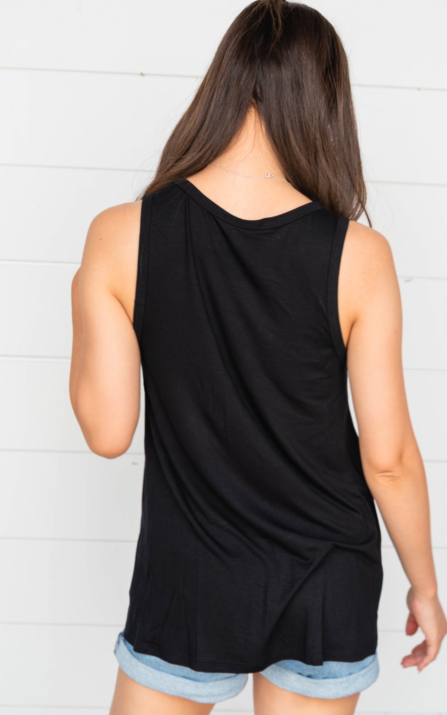 Camo Pocket Black Tank Top - Final Sale