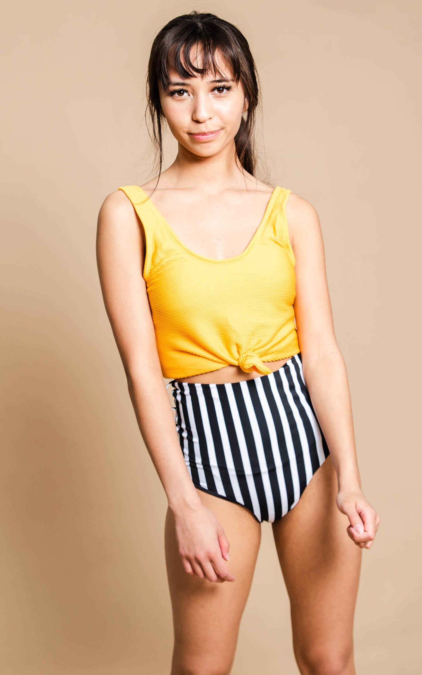 yellow swim top 