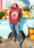  Taste the Pumpkin Spice Rainbow Sweatshirt - Garnet, CLOTHING, BAD HABIT APPAREL, BAD HABIT BOUTIQUE 