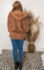 brown sherpa hoodie jacket 