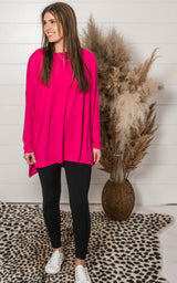hot pink fuchsia tunic top 