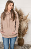 mocha cowl neck sweatshirt 