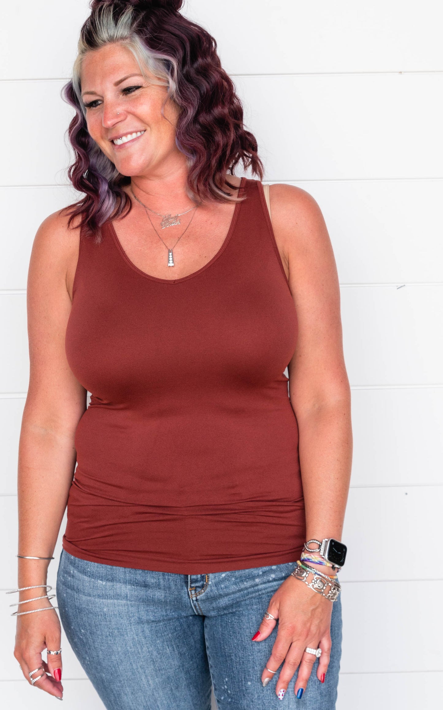 Seamless V-Neck Tank Top - Final Sale