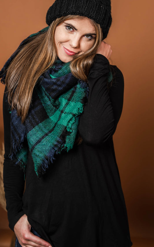 plaid blanket scarf