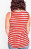 Stripe V-Neck Tank Top - Final Sale