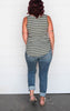 Stripe V-Neck Tank Top - Final Sale