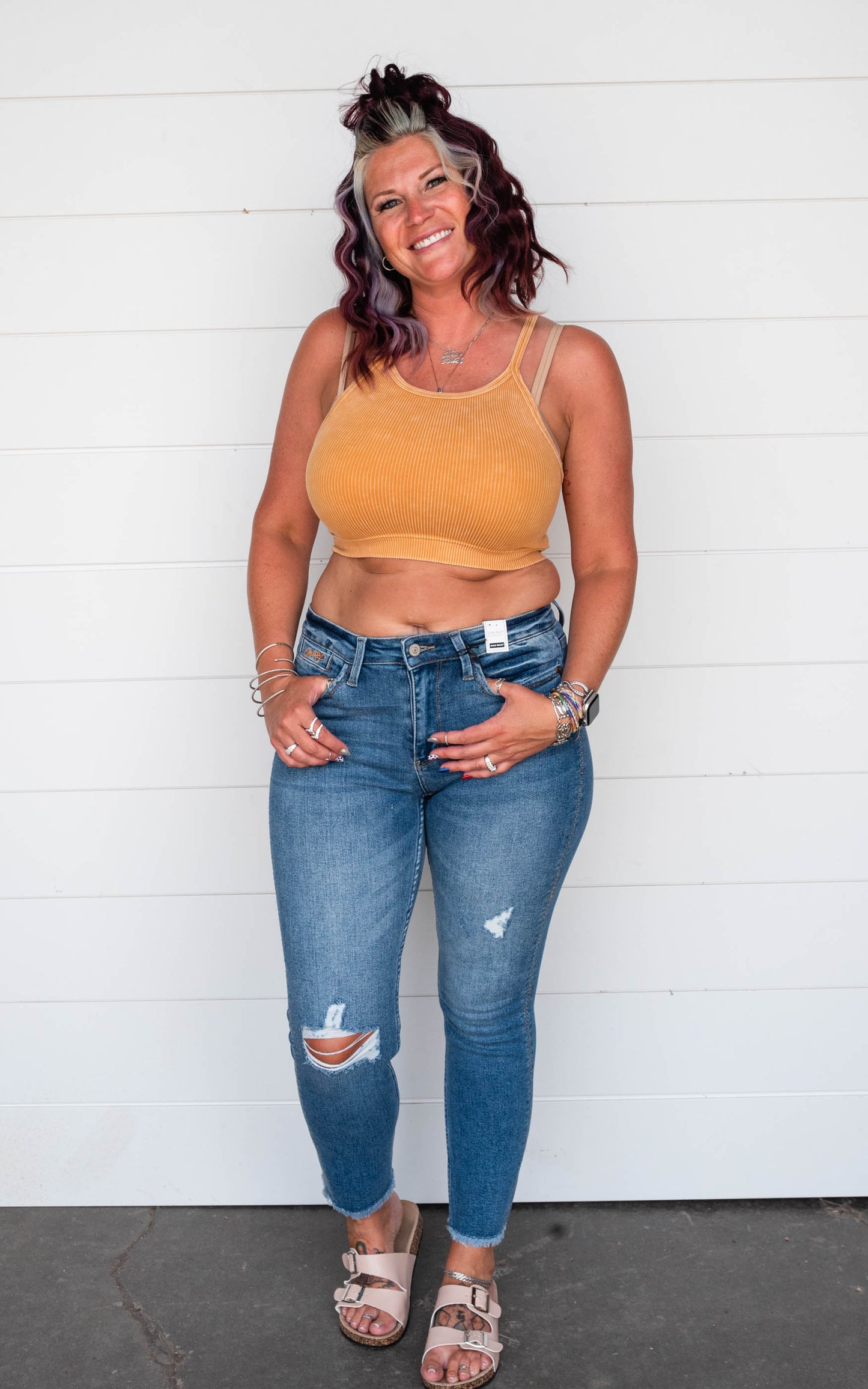 Howdy Britches Hi Rise Boyfriend Denim Jeans- Judy Blue - Final Sale