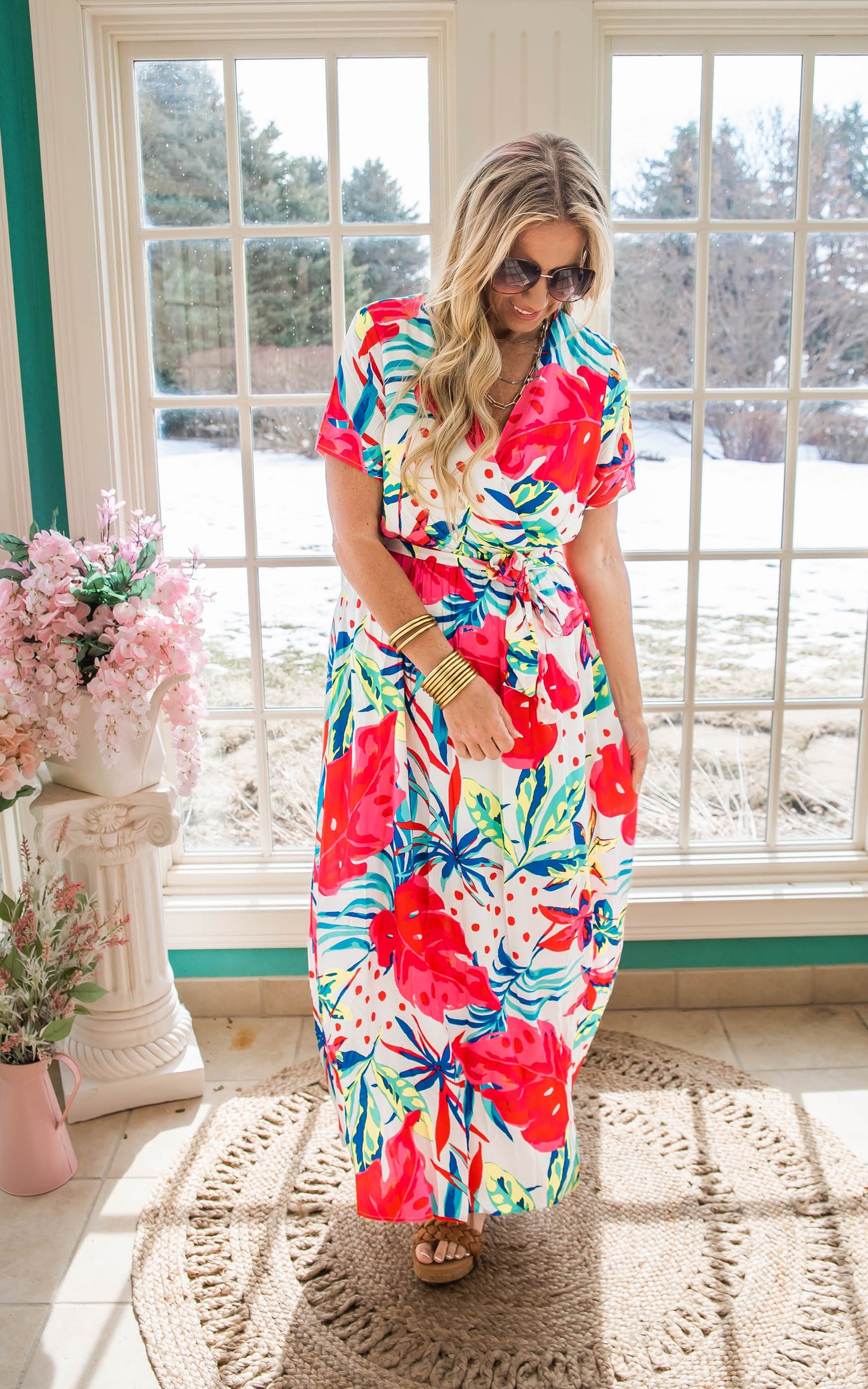 Aloha Friend Maxi Print Dress 