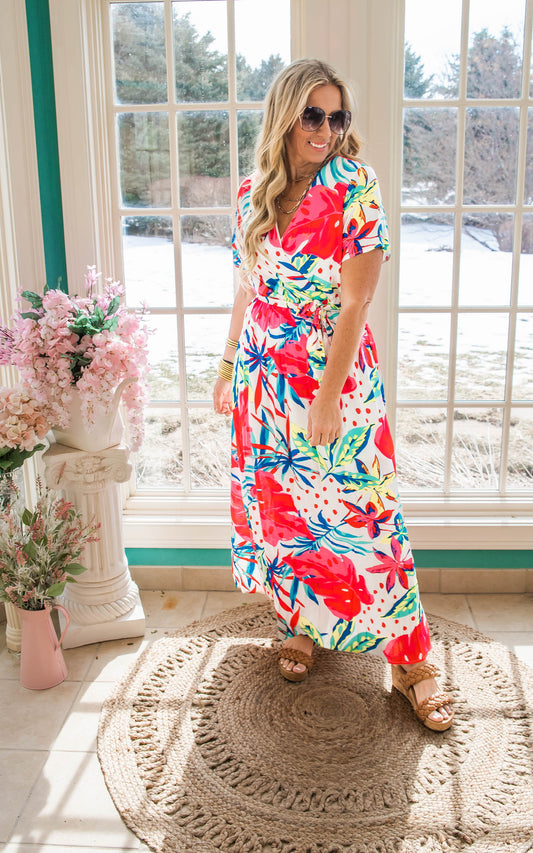 Aloha Friend Maxi Print Dress 